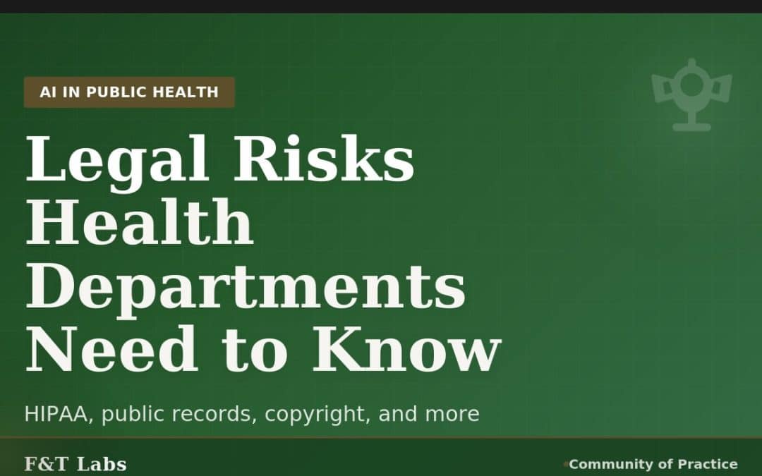 AI Legal Considerations: AI COP Summary